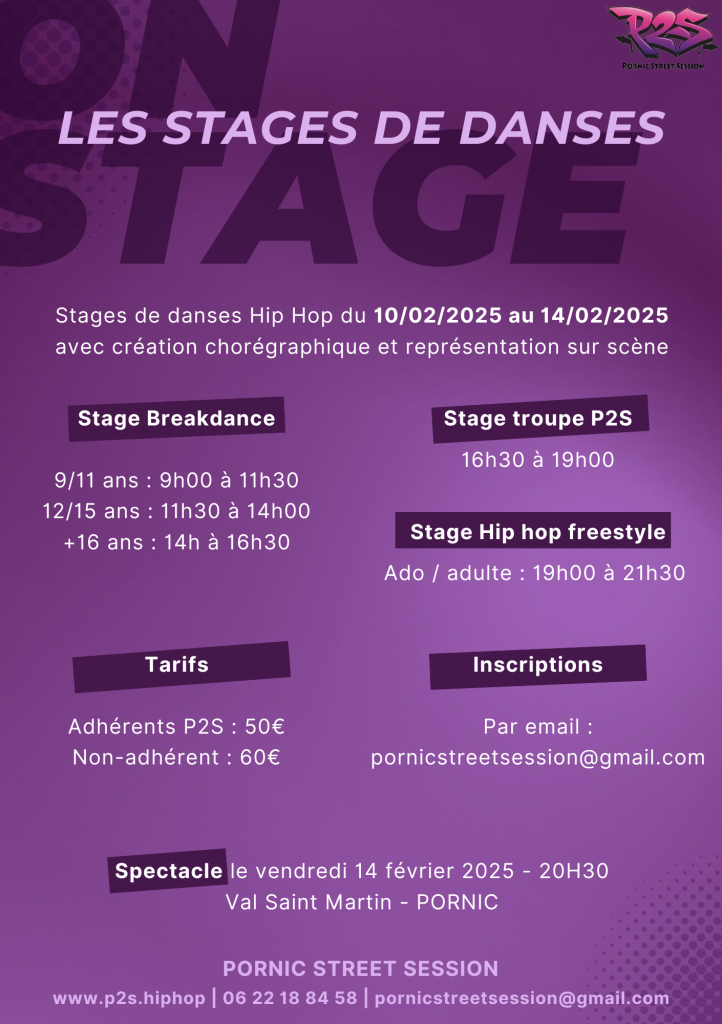 on stage pornic street session stage de danse hip hop